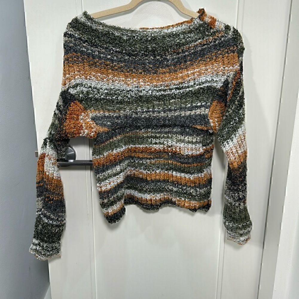 Vintage Sweater Camel and Green Size Small